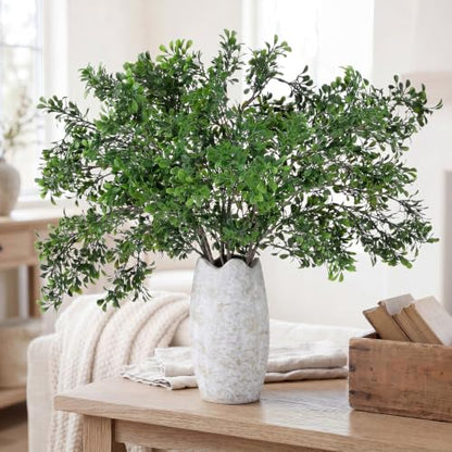 Yinder 6 Pack 27.7 Inch Artificial Eucalyptus Stems Realistic Fake Greenery Plants Eucalyptus Leaves Plant Branches Decorative for Vase Arrangements Home Farmhouse & Boho Decor Wedding Bouquets