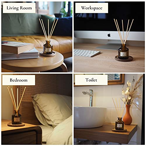 PRISTINE Sakura Diffuser Refill with Free Reed Stick | Cherry Blossom Flower Sakura Oil Diffuser & Reed Diffuser Sticks with Essential Oil Reed Diffuser Set | Home & Office | Calming Blend