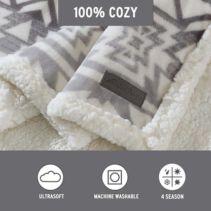 Eddie Bauer - Throw Blanket, Ultra-Soft & Reversible Plush Bedding, Blanket for Couch & Bed (Clyde Hill Stripe, 50" x 60") - color: Clyde Hill Stripe, size: 50" x 60"