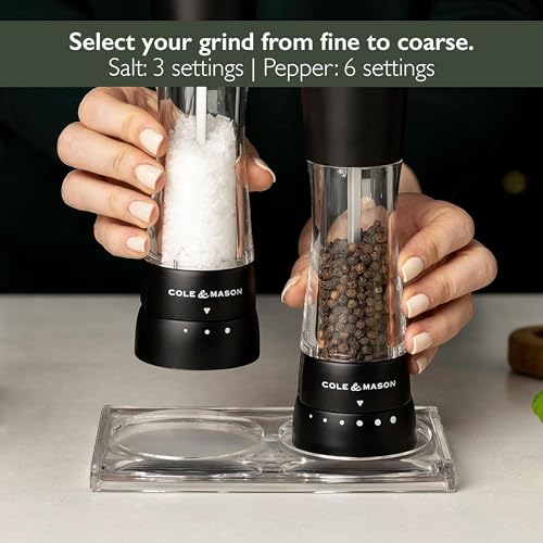 Cole & Mason Seasoning Mill Derwent 190mm Clr SS PM Matt Black - color: Matte Black