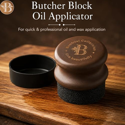 Cutting Board Oil Applicator Brush - Mineral Oil, Wax & Wood Oil Spreader for Cutting Boards, Butcher Blocks, Bamboo Boards, Wooden Utensils, Sealing & Maintaining Wood Surfaces, Brown - color: Brown