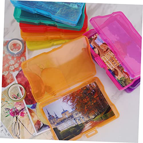 VILLCASE 1set Compartment Photo Storage Organizer Box Versatile Classified Card Holder and Photo Keeper for Home Crafts and Keepsakes for Birthdays and Festivals