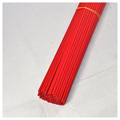50 Pieces Fiber Reed Diffuser Replacement Refill Sticks for Aroma Fragrance (Red, 10" x3mm) - color: Red, size: 10"x3mm