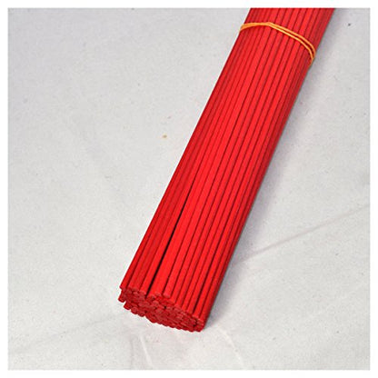 50 Pieces Fiber Reed Diffuser Replacement Refill Sticks for Aroma Fragrance (Red, 10" x3mm) - color: Red, size: 10"x3mm