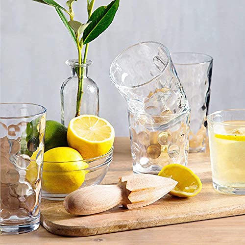 Home Essentials & Beyond Glassware Drinking Glasses Set Of 8 4 Highball (17 oz.) Kitchen Glasses | 4 (13 oz.) Rocks Glass Cups for Water, Juice and Cocktails. - size: 8 Piece Set (4 x 17 oz Highball, 4 x 13 oz Rocks)
