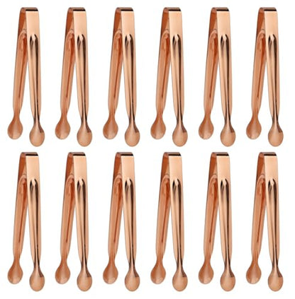 Small Serving Tongs, Mini Stainless Steel Sugar Tongs for Ice, Candy, Appetizers, Charcuterie, Kitchen Serving Utensils, Rose Gold - color: Rose Gold