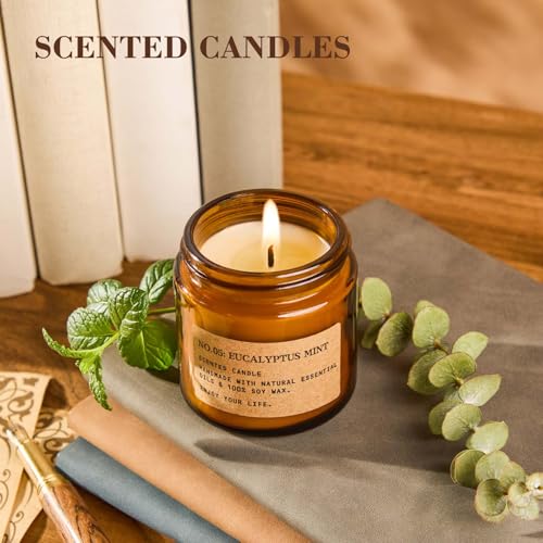 8 Pack Scented Candles for Home,Long Lasting Soy Wax Candle Gift Set | Aromatherapy Candle Gifts for Womens Birthday Anniversary Present - color: Spring & Summer Set