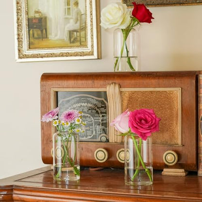 12pcs Glass Bud Vases - 5 Inch Tall Clear Flower Vases for Centerpieces, Glass Vase Modern Bud Vase for Wedding Party Dining Table Centerpieces, Living Room Decorative, Home Decor - size: 12 Pcs 5 Inch