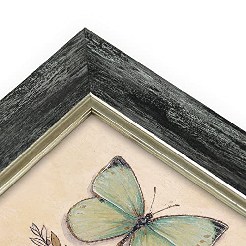 XUANLUO 5x5 Picture Frames Set of 4 Rustic Retro Photo Frame with HD Plastic Cover for Wall Mount and Tabletop Display Family Friends Wedding Gift - color: Grey-4pcs, size: 5 x 5 inch