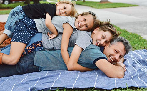 Bersuse Towels Anatolia XL Beach Blanket Throw Blanket Turkish Towel 100% Cotton Extra-Large Quick-Dry Lightweight Premium Peshtemal Towel - 61x82 Inches, Dark Blue - color: Dark Blue