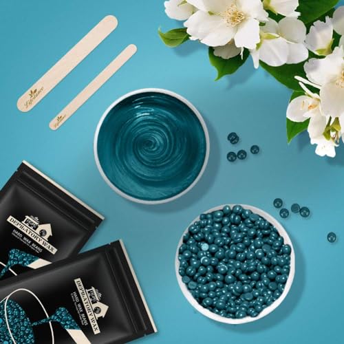Lifestance Waxing Kit for Women & Men - L2 Digital Wax Pot Warmer | Brazilian & Bikini Hair Removal Kit with 14.1oz Hard Wax Beads & 42 Accessories, Professional for Face, Leg, Eyebrow - color: LCD (Black) Kit