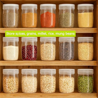 Mini Pudding Jars 82Pack, 6oz/170ml Plastic Favor Jar with Lids, Candy jars,Yogurt Containers with Pressure Sensitive Seal, Mason Jar,Jam,Bath Salt Jars Wedding Favors Honey Pot - color: Plastic-82Pack-Clear