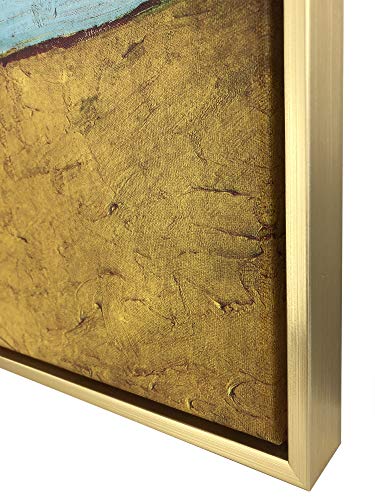 Wieco Art Gold Framed Wall Art, Van Gogh Sunflower Reproduction Canvas Print, 24x32in Art Print, Ready to Hang Artwork for Living Room Bedroom Office - size: 32"L x 24"W