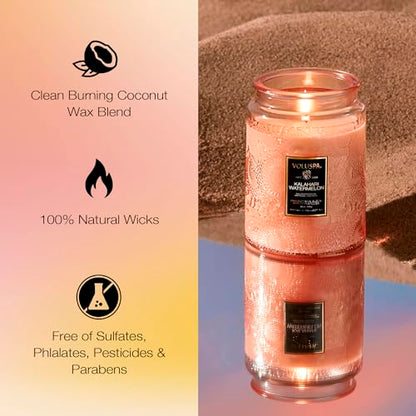 Voluspa Kalahari Watermelon, Large Candle Jar, 18 oz, 100 Hour Burn Time, Coconut Wax for Clean Burning, Handcrafted in the USA - color: 13 - Kalahari Watermelon