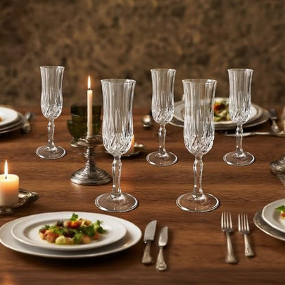 4.4Oz Vintage Champagne Glasses Set of 12 Crystal Dishwasher Safe | Elegant goblet glassware for wine, whiskey & liqueur — ideal for Valentine’s, weddings & anniversaries