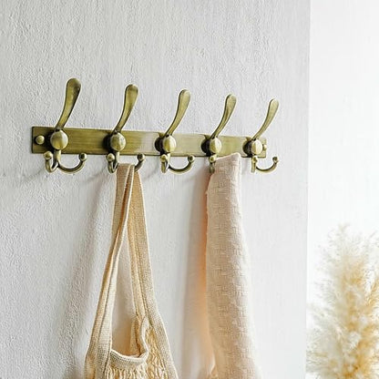 Coat Rack Wall Mount, Heavy Duty 12-Gauge Base vs Flimsy 1mm, Double-Thick Solid Anti-Snap Hooks, 16” Stud-Mount, Stainless Steel Hanger for Clothes Hat Entryway Closet Mudroom, Bronze - color: Bronze, size: L=17" (1pcs)