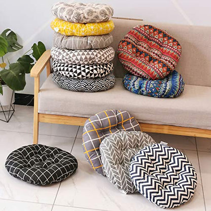 vctops Bohemian Soft Round Chair Pad Garden Patio Home Kitchen Office Seat Cushion Cloud Diameter 18" - color: Cloud, style: Diameter 18 Inch
