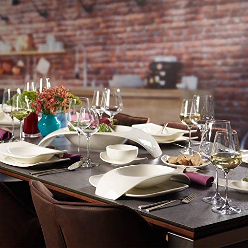 Villeroy & Boch La Divina White Wine Glass Set of 4, Clear, 12.75 oz | Crystal glass white wine glasses, dishwasher safe, graceful shape lets delicate aromas fully develop - style: White wine goblet