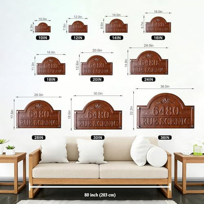 Address Numbers for House,Wood House Address Plaque,Custom Address Sign House Numbers for Outside Personalized Custom Metal Address Signs for Houses Wood Metal housewarming gifts - color: Style 1