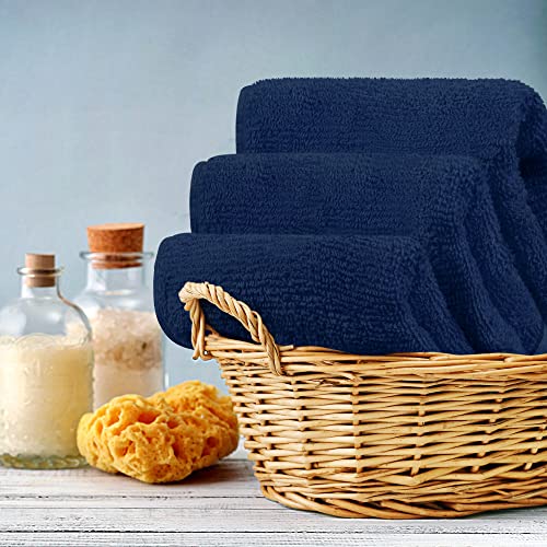 Utopia Towels 12 Pack Premium Wash Cloths, 12x12 in, 100% Cotton, Navy | Highly Absorbent Soft Feel Lightweight Washcloths - Premium Ring Spun Cotton, Ideal for Bathroom, Spa, Gym & Face - color: Navy