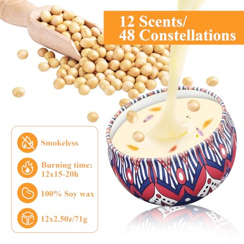48 Pack Scented Candles Gift Set Long Lasting Soy Wax Aromatherapy Candles for Home Wedding Baby Shower Bridal Party Favors Christmas Birthday Gifts for Women - color: 48pack