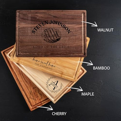 Personalized Cutting Board – Custom Engraved Grilling Gifts for Men, Birthday, Wedding, Housewarming – Ideal Present for Man, Dads, Husbands, Newlyweds, Perfect for Grill, Valentines Day Gifts for Him - style: Dad-Gift
