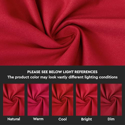Encasa XO Throw Pillow Covers, Cotton, No Inserts 12"x12" Deep Red | Durable Cotton Canvas | Concealed Invisible Zipper | Ideal for DIY & Embroidery | Living Room & Couch | Set of 2 - color: Deep Red, size: 12" x 12" (Pack of 2)