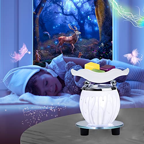 Electric Oil Melt Warmer Electric Wax Melt Warmer Wax Melter Fragrance Oil Warmer Burner(White2) - color: Lw-white2