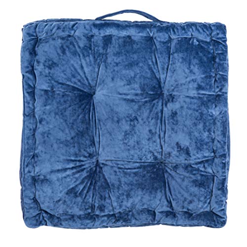 Safavieh Belia Glam 18-inch Periwinkle Velvet Square Floor Pillow - color: Blue, size: 18"W X 18"D X 5"H