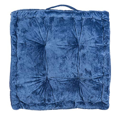 Safavieh Belia Glam 18-inch Periwinkle Velvet Square Floor Pillow - color: Blue, size: 18"W X 18"D X 5"H