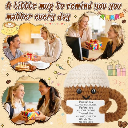 Xinezaa Graduation Crochet Coffee Gifts for Women Men New Beginnings | Back to School Gifts for Teen Girl Boy Daughter Son Friend Coworker Student, Inspirational Encouragement Emotional Support - style: Behind you
