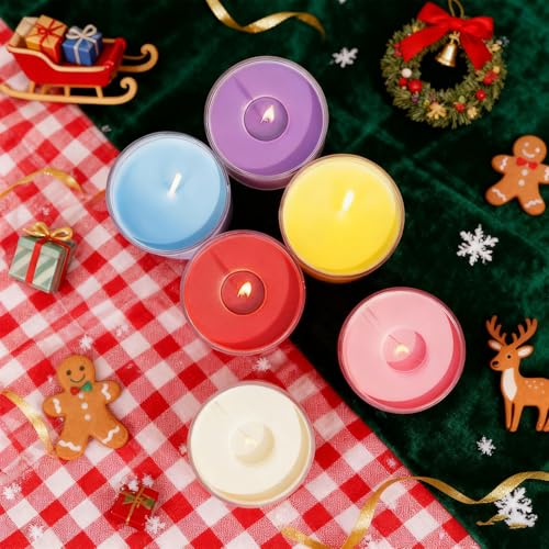 Christmas Candles for Women 12 Pack Candles for Home Scented Winter Holiday 240Hours Small Natural Soy Wax Candle Bulk Mini Candle Gift Set for Men Women Holiday Christmas New Year Winter Décor