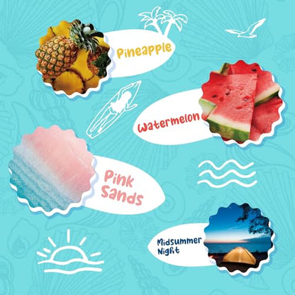 Summer Scented Wax Melts, Soy Wax Melts Gift Set, Wax Cubes/Tarts for Warmer - Ocean Breeze, Coconut, Mojito, Vanilla Ice Cream, Pineapple, Watermelon, Pink Sands, Night, 8x2.6 oz - color: Summer