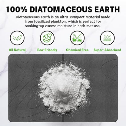 30 * 20 Stone Bath Mat Extra Large Diatomaceous Earth Non-Slip Shower Mat Quick Drying Diatomite Bath Stone Mats for Bathroom - color: Grey Wave-32*20
