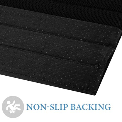 Heagoale Ultra Quick Drying Stone Bath Mat Diatomaceous Earth Shower Mat Non-Slip Foldable Dish Drying Mats for Bathroom Floor, Kitchen Counter, Pet, 23x15, Black - color: Black