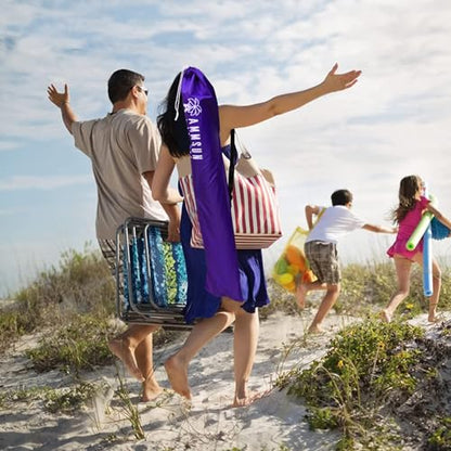 AMMSUN Shade Umbrella, Premium Portable Umbrella with Stand, 6.5ft Lightweight Free Standing Canopy for Sporting Games, Adjustable Instant Sun Protection and Easy to Carry, Purple - color: Purple