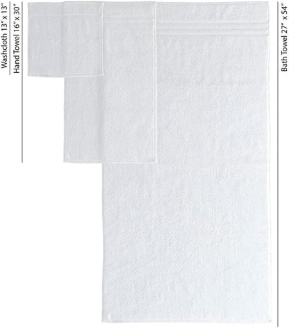 Hawmam Linen Personalized Towels - Customized Turkish Cotton Towel Set, Monogrammed Towels with Initials, Name & Embroidery, Idea for Weddings, Bridal Showers, Anniversaries, for Couples, White - color: White
