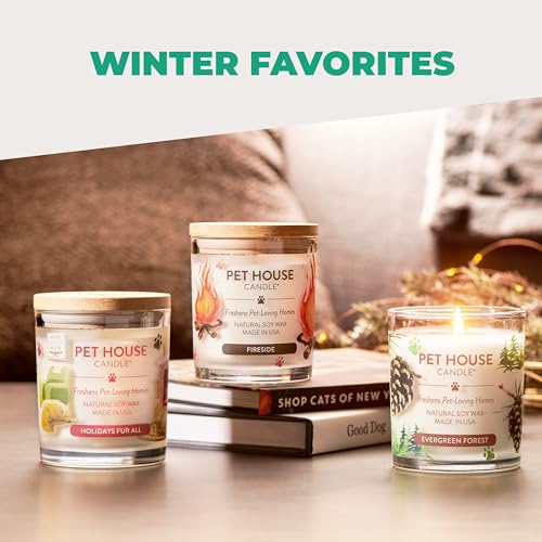 Pet House Candles, Clean Burning Scented Pet Odor Candles, Natural Soy-Based, 60 Hour Burn Time - Snow Cone, 9 oz, 2 Pack - color: Snow Cone, size: Pack of 2