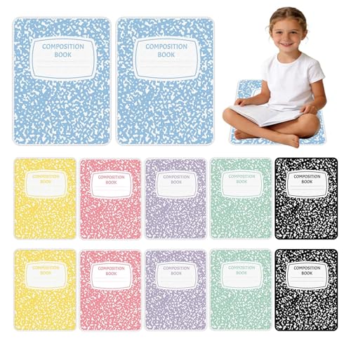 12Pcs Playroom Floor Cushion, 12.5 * 16.5in Classroom Square Mat Playroom Rug Cushion, Colorful Exercise Book Floor Mat, Suitable for Learning Spaces, Daycare Centers and Schools - color: Colorful