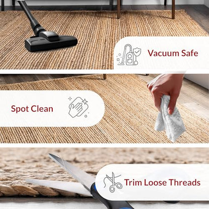 nuLOOM Rigo Natural Solid Flatweave Area Rug, 5' x 8' - color: Natural, size: 5' x 8' (Rectangular)