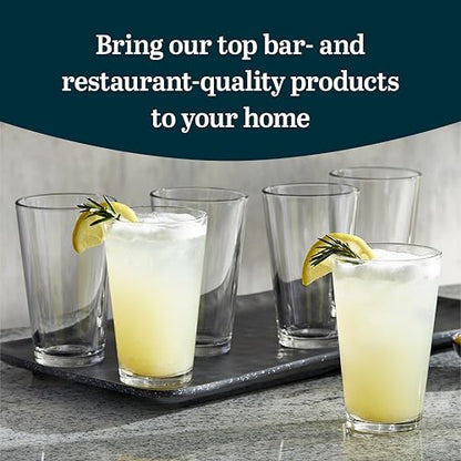 Libbey Bar Essentials Hi Ball Drinking Glasses, Clear Restaurant Quality Tall Drinking Glasses Set of 6, Modern Cocktail Glasses Set for Everyday Use - color: Tumbler Hi Ball 6