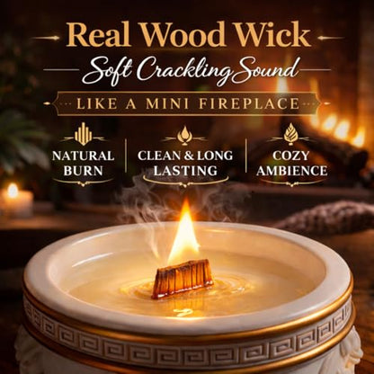 Birthday Gifts for Women – 100% Soy Candles Non Toxic, Tropical Fruit & Sugared Citrus, Wood Wick, Natural Soy Wax, Elegant Non-Toxic Gift Set for Women, Spring Gifts, Elegant Candles, Gift Set