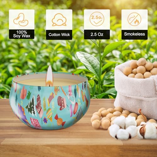 Christmas Candles Gifts Set for Women, 12 Bulk Scented Candles | Home Aromatherapy, Strongly Fragrance, Long Lasting, Portable Travel Tin for Spa Bath Yoga - color: SC05