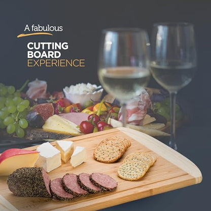 Bamboo Cutting Board Extra Large - 18 Inch XL Wood Chopping Board with Vertical Grain Strength, Lightweight Non Toxic Board for Meat, Vegetables, Bread, Cheese, Charcuterie, Kitchen Prep Serving Gift - size: 18"L x 12"W