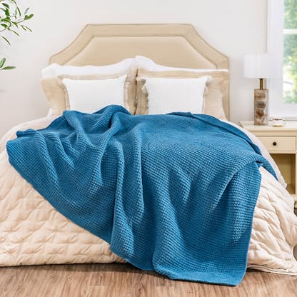 Knit Throw Blanket for Couch, Soft Cozy Fluffy Knitted Blanket for Sofa, Bed, Gift for Women Girls (Throw 50"x60") - size: Throw 50"x60"