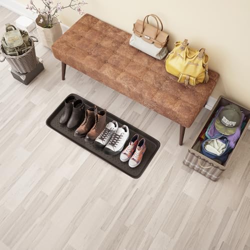 1 Pack Rubber Large Boot Tray for Entryway,Long Shoe Tray,Slim Boot Mat for Indoor and Outdoor Use, 16x40 in (Pack of 1) - size: 40" x 16" x 1.2"