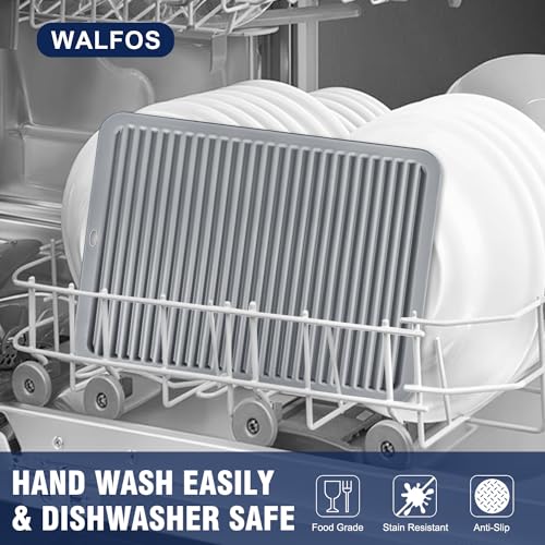 Walfos Large Silicone Trivet 16x12 Inch, Hot Pads for Kitchen, Heat Resistant Pot Holders Trivets for Hot Dishes, Hot Pots and Pans, Quartz Countertops, Gray - style: 16x12in, 1 Grey XXL Trivet