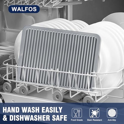Walfos Large Silicone Trivet 16x12 Inch, Hot Pads for Kitchen, Heat Resistant Pot Holders Trivets for Hot Dishes, Hot Pots and Pans, Quartz Countertops, Gray - style: 16x12in, 1 Grey XXL Trivet