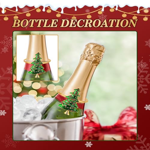 KPOSIYA 16pcs Christmas Tree Napkin Rings Set of 8 and 8 Christmas Napkins Cloth, Napkins holdes for Dinning Table Setting Decoration, Xmas Dinner Tables Rings for Winter Party - size: 8pcs, style: Xmax Tree & Cloth