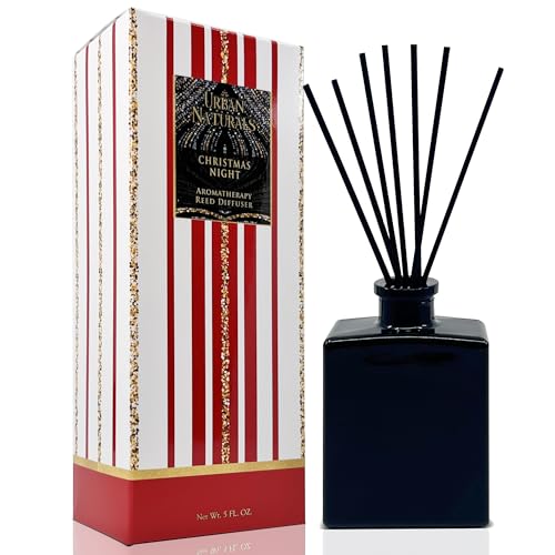 Reed Diffuser Set, Christmas Night - Bathroom Shelf Décor | Cinnamon spice, Almond, Clove, Cedarwood, Fresh Balsam and Fir needle - color: Christmas Night